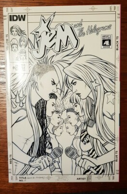 IDW comics Jem And The Holograms #8 1:10 Ratio RI Variant Jen Bartel cover