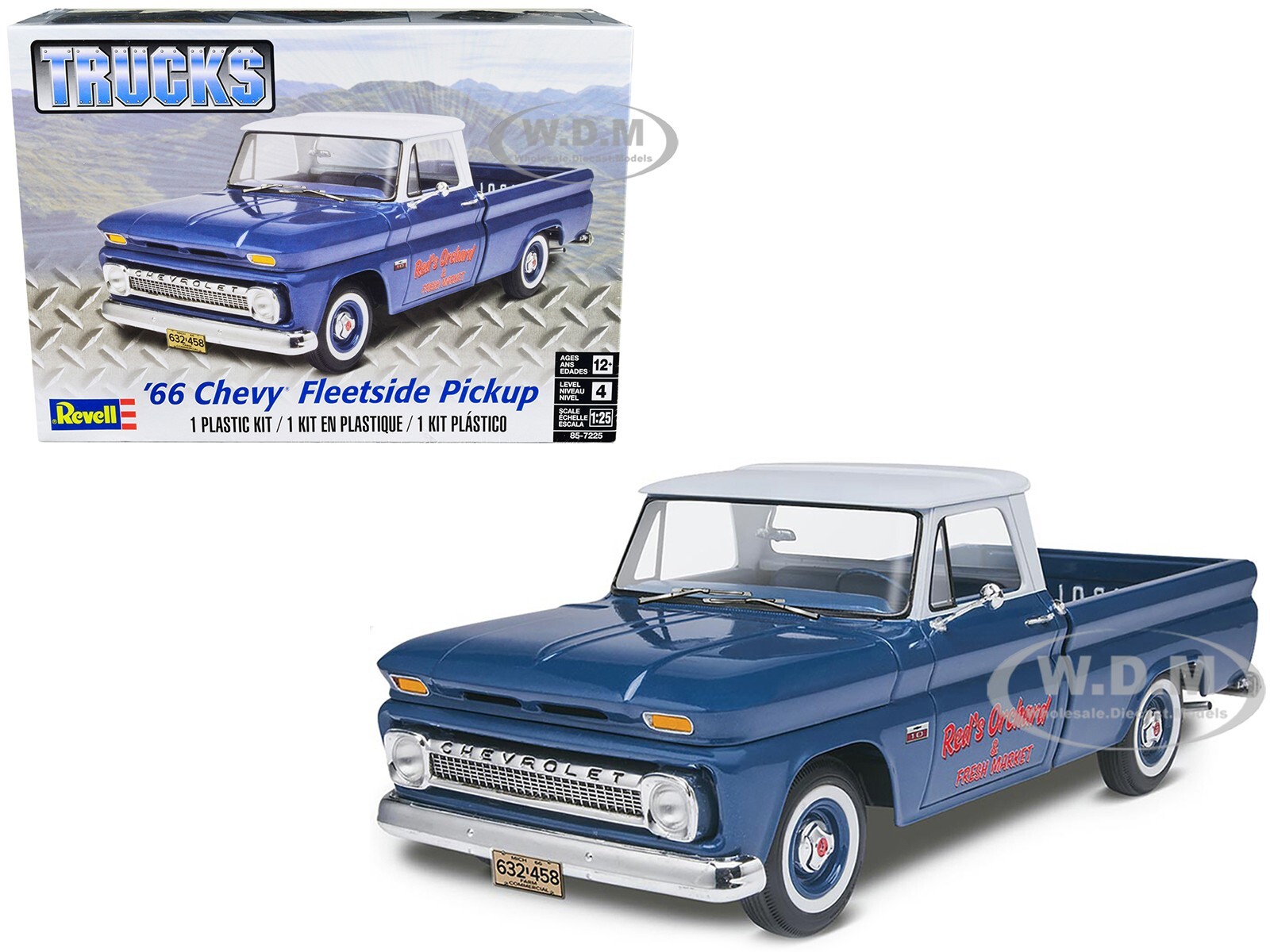 КОМПЛЕКТ ДЛЯ МОДЕЛИ 4-ГО УРОВНЯ 1966 ГОДА ВЫПУСКА CHEVROLET FLEETSIDE PICKUP TRUCK 125 ОТ REVELL 85-7225 7790₽