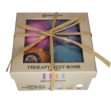 Ginger Lily Farms Botanicals Therapy Fizzy Bomb Gift Set 3 Oz Each 4 Count 