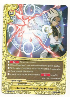 4x -Ancient Crest Wall- Jeu De Raan Buddyfight Promo Rare HOT MINT FREE SHIP