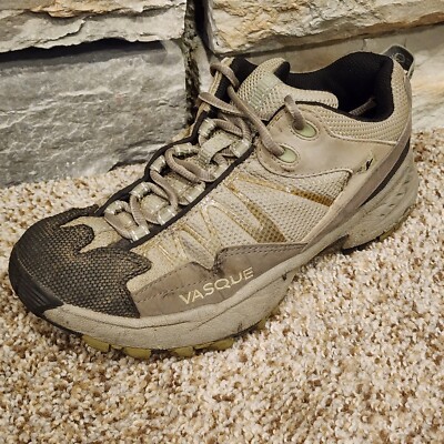 Vasque Hiking Shoes Women's 6.5 M Gray Green Lace Up Trail Running Sneakers
