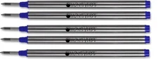 5 Monteverde Rollerball Refills For Montblanc Pens, Blue Medium, New, M23