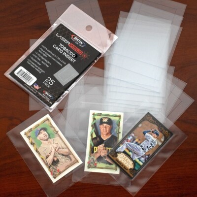 NEW (2 pks) 50 Sleeves BCW Tobacco Card Insert Sleeves