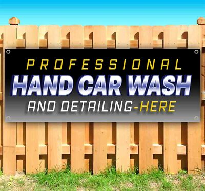 #ad #ad PROFESSIONAL HAND CAR WASH Banner Advertising Vinyl Flag Sign Many Sizes CLEAN $25.62