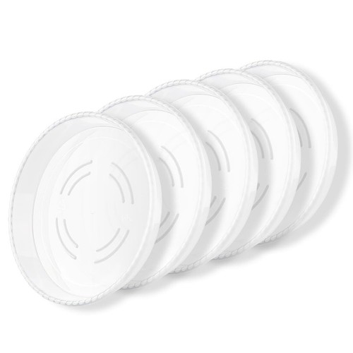 10 inch Plant Saucer 5 Pack Clear Plastic Drip Trays for Pots Thickened Saucers