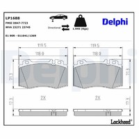 Delphi Bremsbelagsatz, Scheibenbremse LP1688 FüR MERCEDES-BENZ Subaru