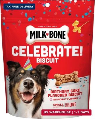 Milk-Bone Celebrate Birthday Cake Artificially Flavored Biscuits, Small Dog Trea