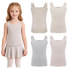 Girls Tank Top Summer Undershirts Slim Fit Vest Vacation Tops Sport Camisole