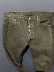 Levis 501 Straight Leg Button Fly Jeans Mens 38x30 Black Faded Denim — photo 1