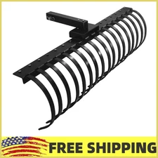 49"Pine Straw Rake,Tow Behind Dethatcher w/2" Receiver,18 Pine Straw Rake,Leave