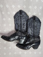 Vintage Larry Mahan White Label Tan Leather Cowgirl Boots Made in TX-Us women's
