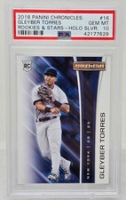 2018 Rookies & Stars Holo Silver Foil GLEYBER TORRES RC CARD/199 PSA 10 GEM MINT