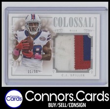 C.J. Spiller 2014 Panini National Treasures #C-CJ Colossal Patch /50 Game Used