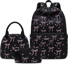 Kids Backpack for Girls Backpacks with Lunch Box, Lightweight Bookbag Set Elemen