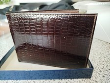  Portafogli UOMO STAMPA COCCODRILLO Testa Di Moro 