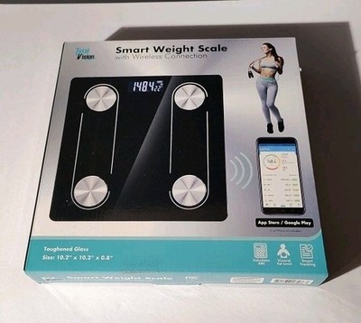 Total Vision Smart Weight Scale W/ Wireless Connect- Calculates Weight, BMI, Fat