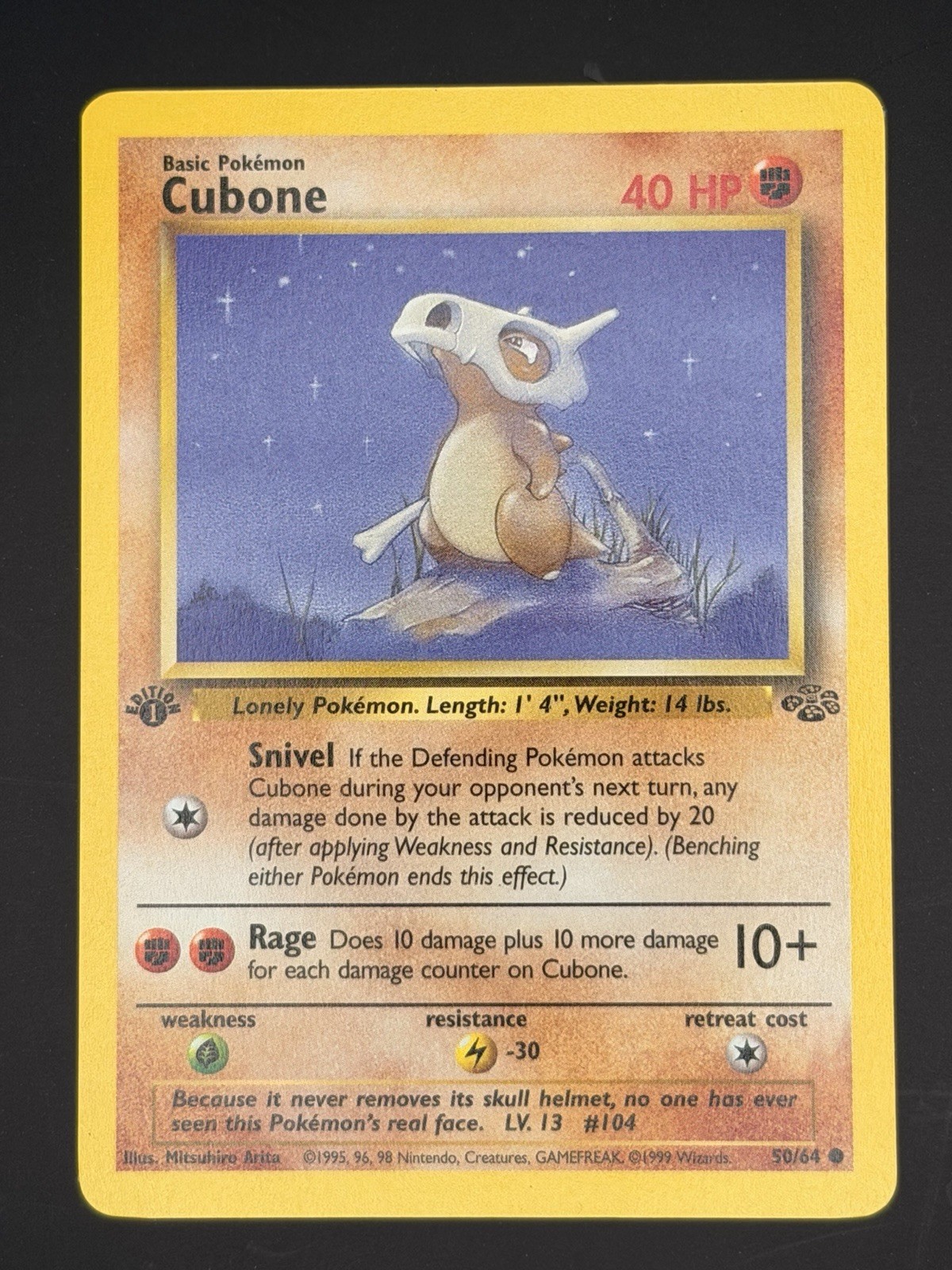 Pokémon TCG Cubone Jungle Card 50/64 Regular Common 1st Edition NM