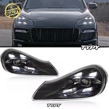 PAAR Porsche Cayenne 957 Schwarz Matrix LED Scheinwerfer Mit DRL Update 07-10