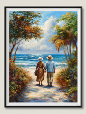 Morning Stroll - DIY Chart Counted Cross Stitch Patterns Needlework DMC Color