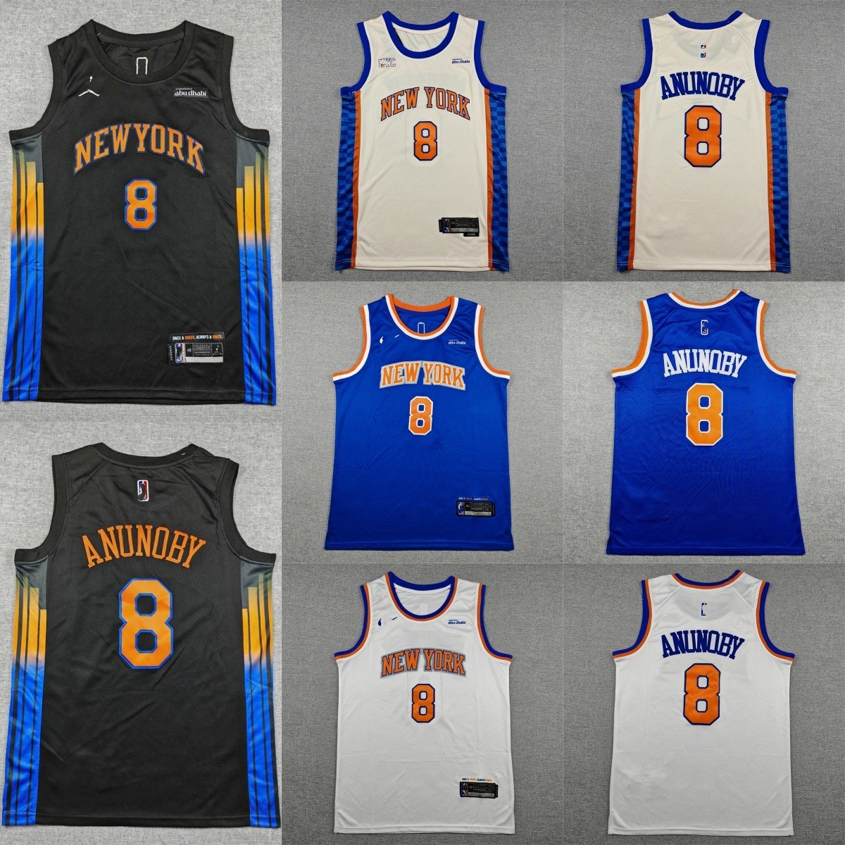 2026 Men's OG Anunoby #8 Embroidered Jersey 4 colors ALL SIZE S-2XL Free tax