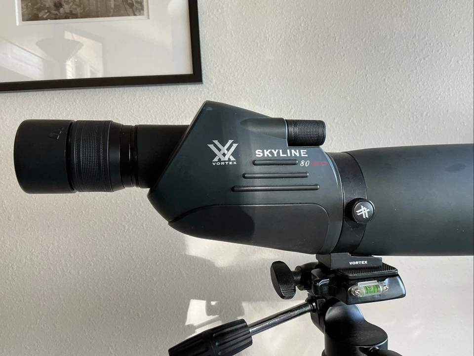 Vortex Skyline ED 20-60x80 Straight Spotting Scope W/Case-EUC Digiant Monopod - Image 2 of 4