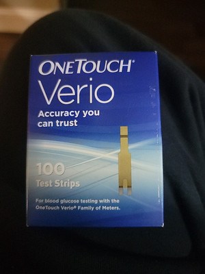 One Touch Verio Blood Glucose Test Strips 100 Count New in Box Exp. 01/31/2020
