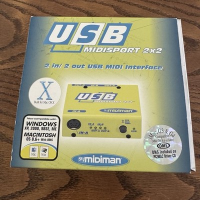 M-Audio Midiman Midisport 2x2 USB 32 MIDI Channel Interface for Mac and PC