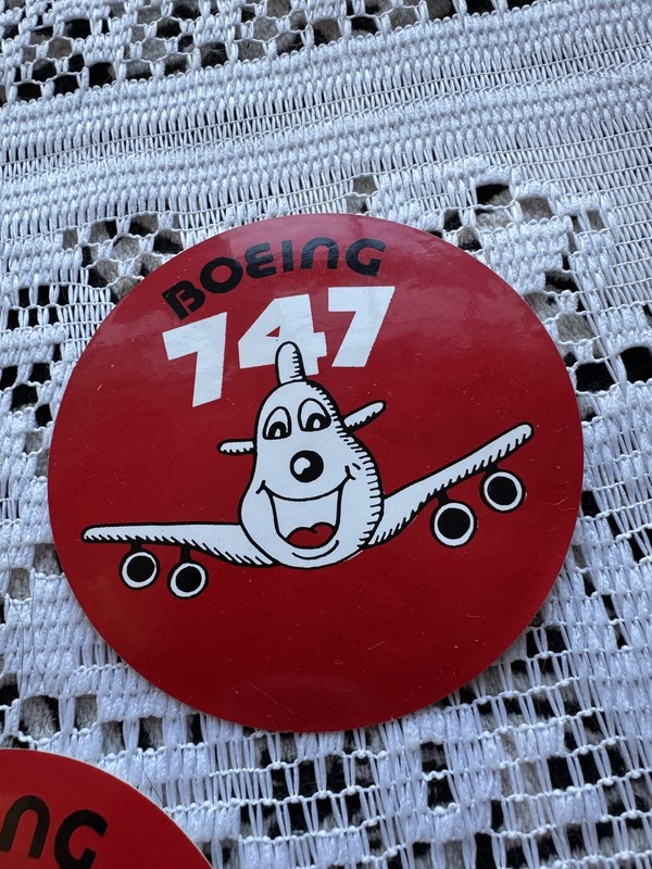 1970sVintage Boeing 747 Decal  Sticker  Original owner Estate