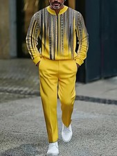 Men's Outfit 2 Piece Set Shirt Pants Suit PLUS SIZE BIG 6XL