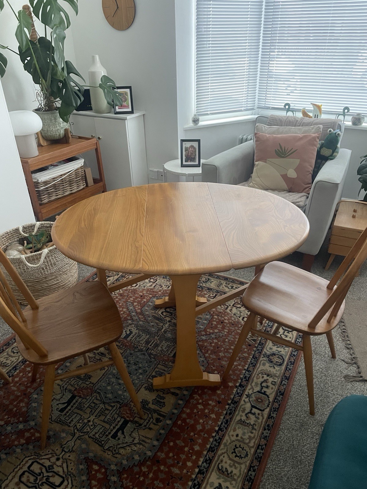Ercol Drop Leaf Table And 2 Chairs