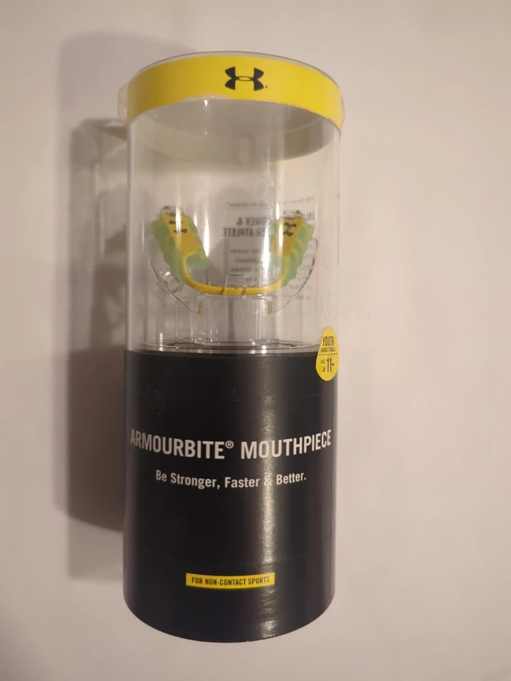 Boquilla Under ArmourBite - Juvenil/Adulto Pequeña - Amarilla - Totalmente Nueva Foto 2 de 4