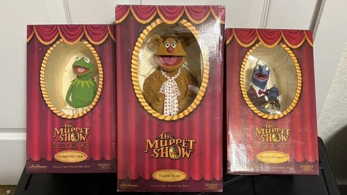 The Muppet Show  25 Years KERMIT, FOZZY,  GONZO Busts Sideshow/Weta 2002 RARE!