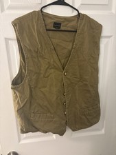 Vintage Structure Large Mens Button Down Cotton Riding Ranch Western Urban Vest