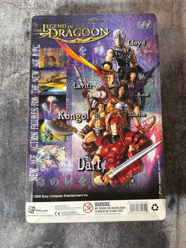 РЕДКАЯ 2000 СИНИЙ КОРОБКА ИГРУШКИ ЛЕГЕНДА ДРАГУНА ДАРТ ЭКШН-ФИГУРКА НОВЫЙ Playstation - Изображение 2 из 4