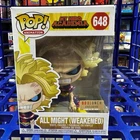 My Hero Academia MHA All Might Weakened Funko POP 648 GITD Box Lunch