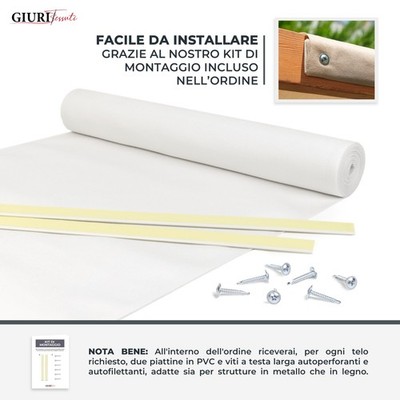 FAIR WIND Telo Ombreggiante 90% UV – 1,8x3,5 M, Moka, In HDPE Con Occhielli, Per Patio E Pergola - 4