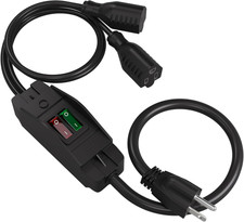 2-Way 3 Prong Extension Cord with On/Off Switch,3 Prong,Y-Splitter, Pimary
