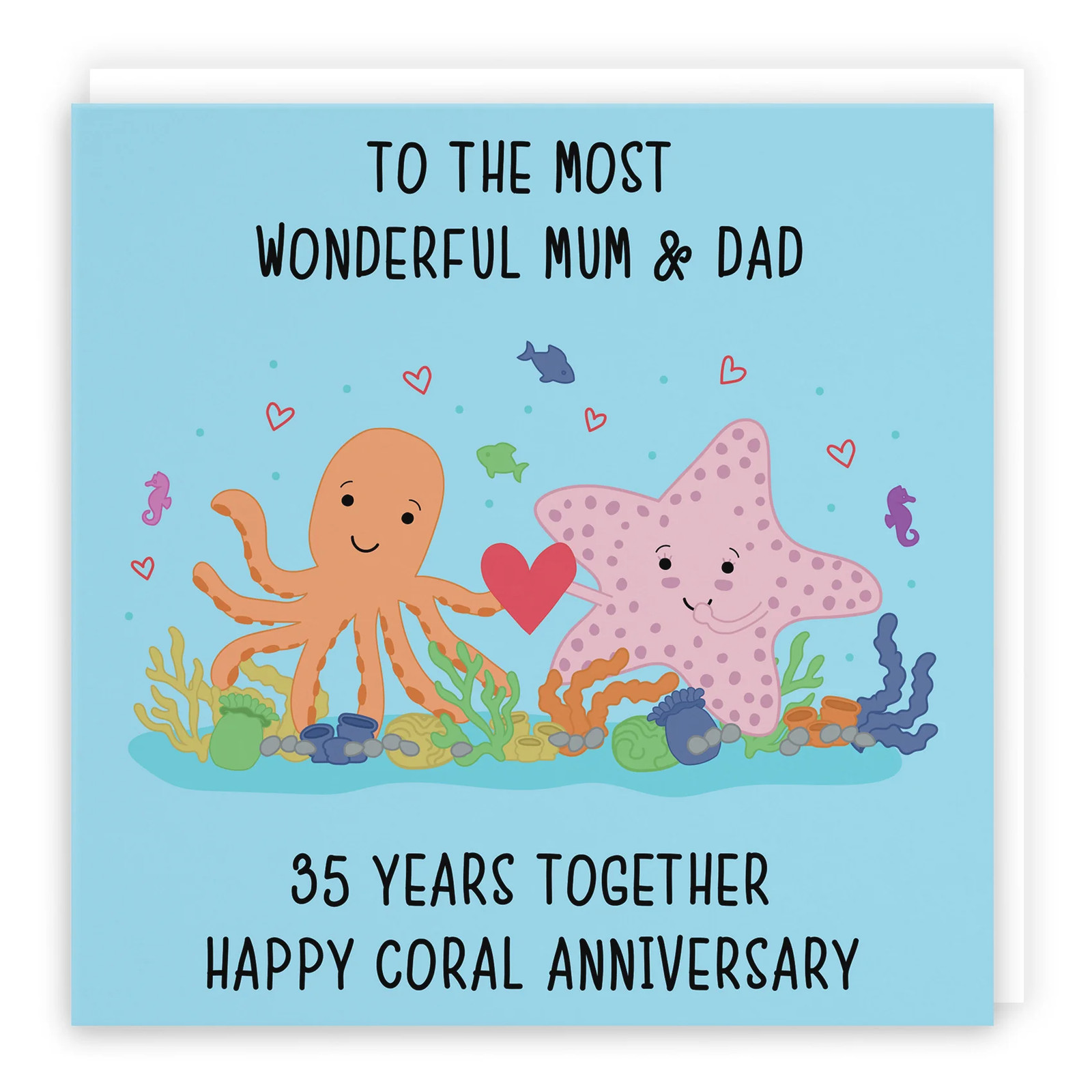 35th Mum And Dad Anniversary Card Iconic