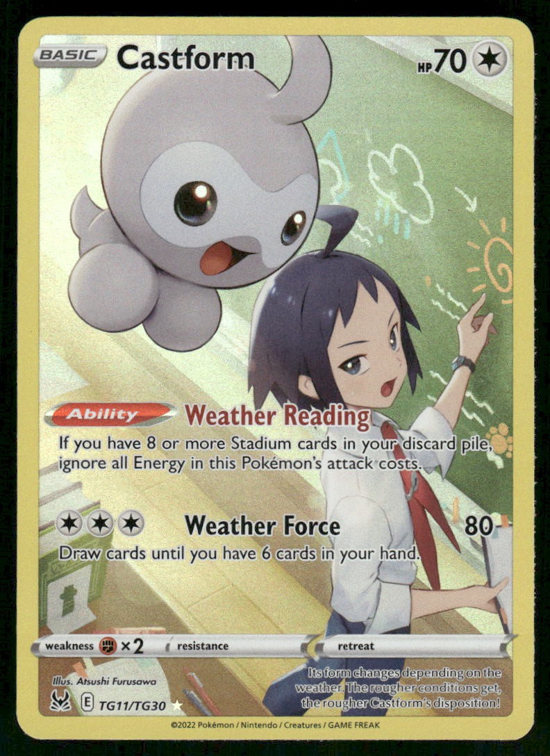 Castform TG11/TG30 Ultra Rare Holo NM Pokemon SWSH11: Lost Origin Trainer Galler