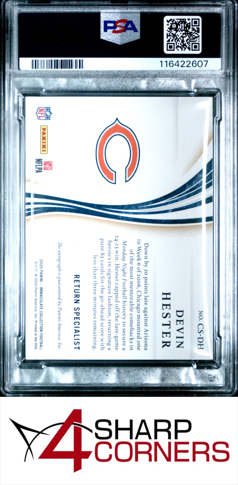 2020 IMMACULATE COLLECTION COMEBACK SIGNATURES AUTO DEVIN HESTER /25 POP 2 PSA 9 view 2
