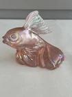 Fenton Pink Iridescent Glass Messenger Fish Figurine