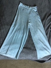 True Vintage 1930s Blue cotton women beach sportswear pants - M