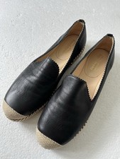 RUSSELL & BROMLEY WOMENS STUART WEITZMAN ESPADRILLES FLAT SHOES BLACK Sz 7 VGC  