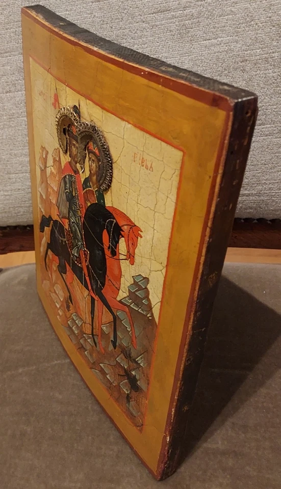 ANCIENNE ICONE RUSSE. ORTHODOXE. POPE. MOSCOU. - Photo 3/4