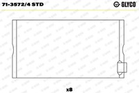 Glyco 71-3572/4 Std Pleuellager FüR MERCEDES-BENZ