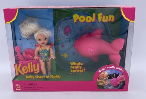 1996 VTG MATTEL KELLY SISTER OF BARBIE POOL FUN SET #17052 NRFB Sealed