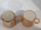 Vintage ~ Oven Ware~ Fire King~ Set of 2~ Peach Luster Ware~ Egg Nog Mugs ~ USA — photo 9