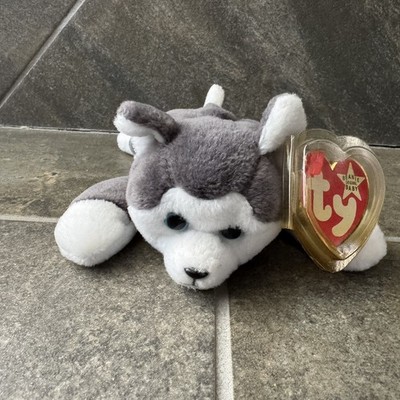 TY Beanie Baby ''Nanook'' The Husky - 1996 - With Tag and Tag Protector
