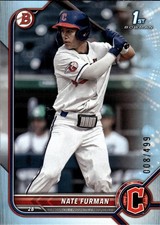 2022 Bowman Draft Sky Blue 1st Nate Furman /499 Guardians #BD-182