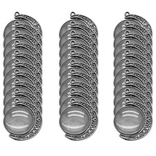 30Pcs 10Sets Moon Rotation Double Side Pendant Trays,10Pcs 25 mm Moon Rotation